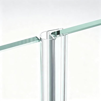 4PCS 39" Glass Shower Door Seal Strip, Shower Door Side Seal Strip for 3/8" (10mm) Frameless Glass, Ultra-Clear PVC Waterproof Door Bottom Seal, Easy to Install, No Adhesive Needed