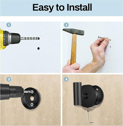 Kruodop Towel Hooks for Bathroom,2 Packs Wall Mount Towel Holder,Black Matte Wall Robe Hook,Stainless Steel Heavy Duty Door Hanger Towel Hook for Kitchen, Bedroom,Hotel,Pool,Coats(Drilling)