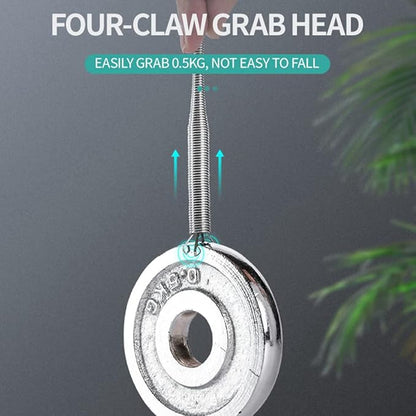 63 inch Drain Clog Remover Flexible Snake Sink Hair Cleaner Toilet Shower Drain Hair Catcher Extra Strength Grabber Claw Pick Up Reacher Tool With 4 Claws For Bathroom Bathtub + Silicone Sink Strainer