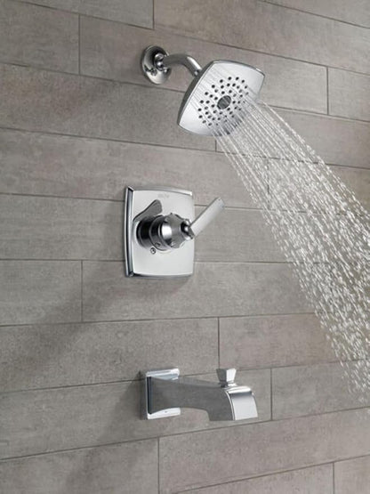 Delta Faucet Ashlyn 14 Series Single-Handle Tub and Shower Trim Kit, Shower Faucet with Single-Spray Touch-Clean Shower Head, Chrome T14464 (Valve Not Included)