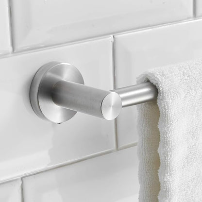 BESy Adjustable 15 to 26 Inch Single Bath Towel Bar for Bathroom SUS304 Stainless Steel Towel Holder, Wall Mount with Screws Hand Towel Bar Rod Hotel Style, Brushed Nickel
