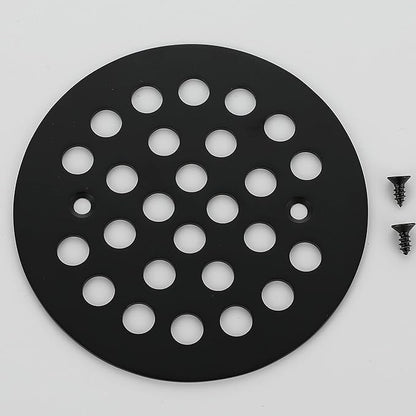 4-1/4 Inch Screw-in Shower Drain Cover Replacement Floor Strainer - Brushed Nickel, Brushed Gold, Oil Rubbed Bronze, Chrome, Antique Bronze, Black