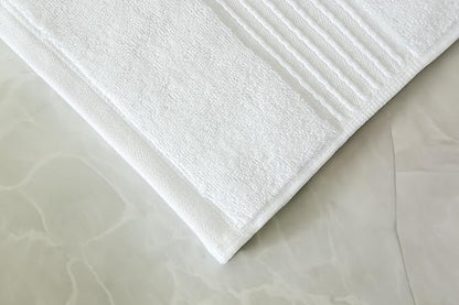 Milara Turkish Super-Plush Bathroom Hand Towels Set 2-Piece | Premium Cotton Hand Towels Set Absorbent, Durable with Hanging Loops | White Color Hand Towel, (16 x 30 Inches)