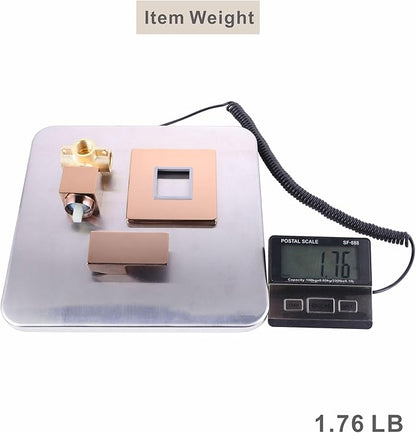 SKOWLL Single Function Shower Valve Kit, Wall Mount Shower Handle Valve Mixer Bathroom Single Handle Control Valve Kit Rough-in, Rose Gold Finshed