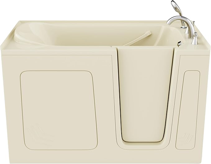 ANZZI Tubs Series Wide Opening Door Right Drain Quick Fill Walk-In Soaking Tub in Biscuit Finish 32 in. x 60 in. | AMZ3260RBS