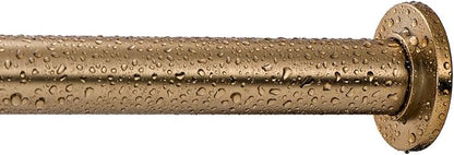 Ivilon Tension Curtain Rod - Spring Tension Rod for Windows or Shower, 36 to 54 Inch. Warm Gold