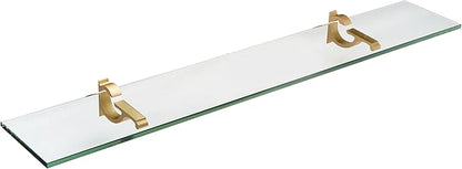 Spancraft Glass M-4.75x30-Brushed Bronze Monarch Glass Shelf, Brushed Bronze, 4.75" x 30"