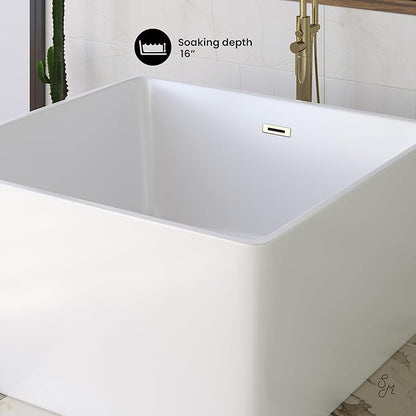 Voltaire 47" Square Freestanding Bathtub