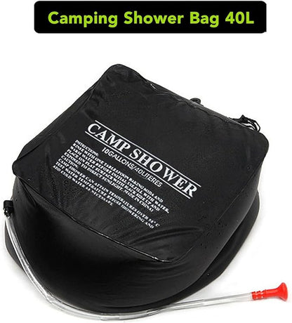 Solar Shower 40L, Portable Cam Shower with vable Hose, Thickened Solar Heating for oor Hiking Beach Swimming T, Includes Rope and Hose