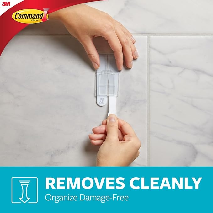 Command Soap Dish for Shower, Damage-Free Hanging, No Tools Soap Holder for Holiday Guests, 1 Matte Black Dish and 2 Water-Resistant Strips