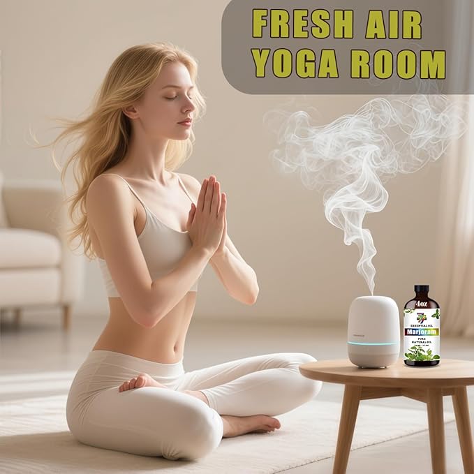 Marjoram Essential Oil (4 oz/120 ml) — Marjoram Oils for Aromatherapy, diffusers, humidifiers, Home fragrances, DIY Skincare, soap Making, DIY Candle Making, Relaxation, Yoga, and Meditation