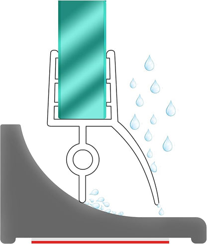 39Inch Shower Threshold Water Dam, Self-Adhesive Silicone Shower Barrier Water Stopper Shower Door Bottom Seal Strip Shower Splash Guard for Bathroom Kitchen Bathtub