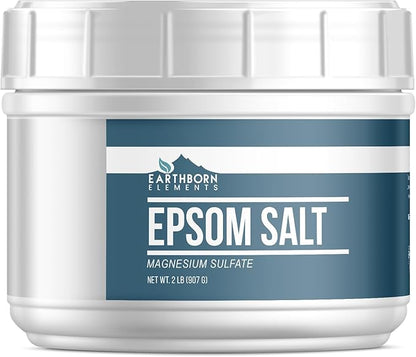 Earthborn Elements Epsom Salt (2 lb), Magnesium Sulfate Soaking Solution