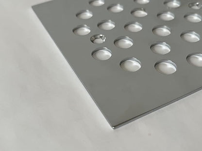 4-1/4 Inch Screw-in Square Floor Drain Cover Replacement Shower Grates with Screws (Chrome)