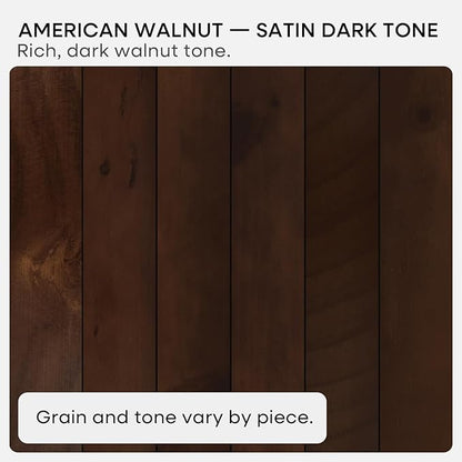 Homeforia 24inch Walnut Floating Shelves for Wall, High End Solid Real Wood 24in Floating Shelf for Bathroom, Dark Brown 24 inch Long Floating Shelves, Heavy Duty Bracket, 24 X 6.5 X 1.75 in, Set of 4