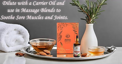 Luxurious Palmarosa Essential Oil by Enhanced Essentials| Slow Distilled & Pure| for Home,Diffusers,Skin & Hair Care,Aromatherapy,Bath,Perfume,Soap & Candle Making|with Glass Dropper|100 ml
