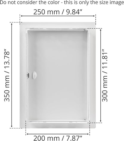 8 x 12 Inch White Access Panel – Metal Rectangular Wall & Ceiling Access Door for Plumbing Electrical HVAC – Easy Install Indoor Panel for Drywall, Home Improvement and Maintenance