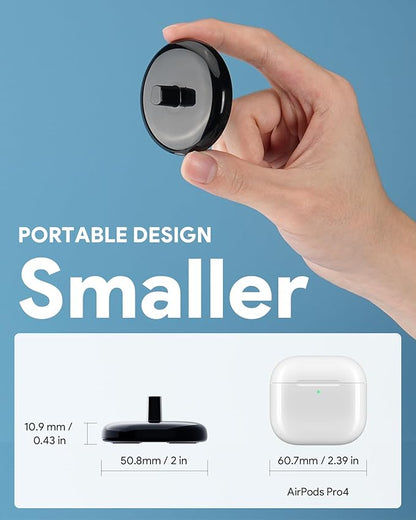 Charger Base Compatible with Philips Sonicare Electric Toothbrush HX Series, Ultra-Thin Type C Travel Charger for Philips HX3000/ HX6000/ HX8000/ HX9000 Series, Fast Charging Portable, Black
