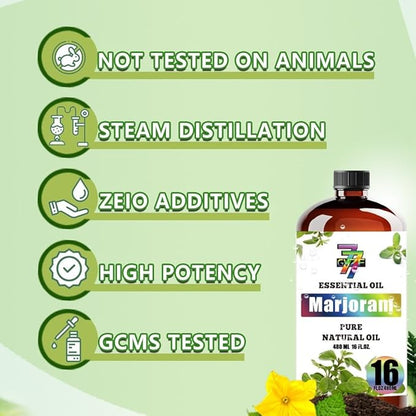 Marjoram Essential Oil (16 oz / 480 ml) – Marjoram Oils for diffusers, humidifiers, Home Baths, Cleaning Products, Yoga, DIY Soaps and DIY Scented Candles
