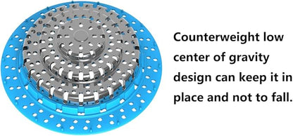 Drain Hair Catcher/Bathtub Shower Drain Hair Catcher(Blue) /Suitable for Bathroom Bathtub, Regular Drains. (Patented Product)