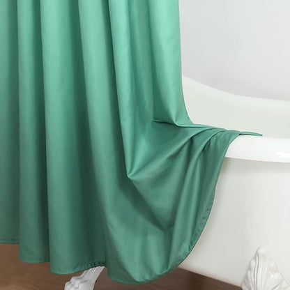Fabric Shower Curtain 78 Inches Long, Green Ombre Cloth Shower Curtains for Bathroom, Modern Waterproof Bathroom Curtains, 72" W x 78" H