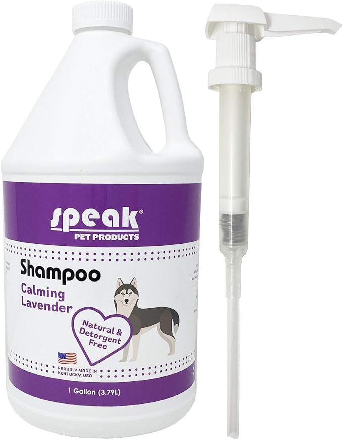 Natural Dog Shampoo with Pump, Calming Lavender, 1 Gallon