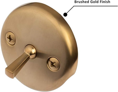 Artiwell Trip Lever Tub Trim Kit Set With Trip Lever Overflow Face Plate, Trip Lever Bathtub Drain with Strainer, Overflow and Matching Screws (BRUSHED GOLD)