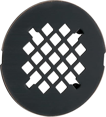 4-1/4 inches Snap-On Round Shower Drain Cover, Stainless Steel (Oil Rubbed Bronze)