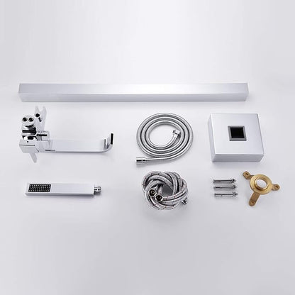 Freestanding Bathtub Faucet Tub Filler Faucets Chrome Floor Mount Brass Single Handle with Hand Shower