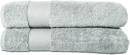 Hencely Bath Sheet Set of 2 - (35x64 Inches) - Luxury Extra Large Oversized Towels, 100% Cotton - Quick Dry, Highly Absorbent, Super Soft - Spa, Hotel, Bathroom - (Bath Sheets 2 Pack, Light Green)