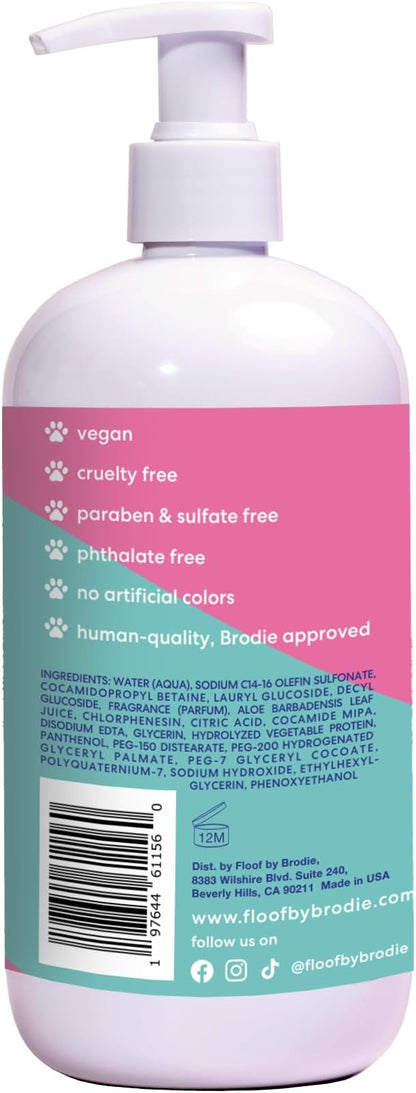Floof by Brodie Everydog Nourishing and Deodorizing Dog & Cat Shampoo for All Coat Types, Detangles, Soothes with Aloe, Oat Milk, Plant Based Emolients, Pet Grooming Supplies (16oz)