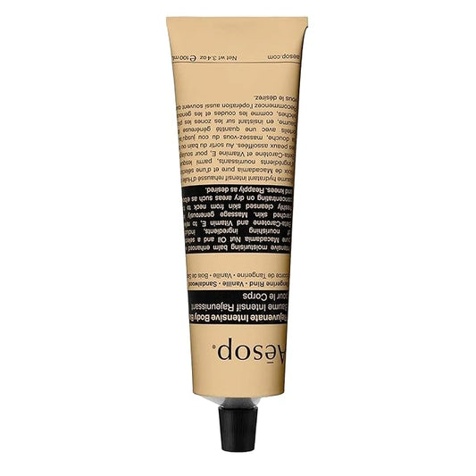 Aesop Rejuvenate Intensive Body Balm | Deeply Hydrate with Macadamia Nut Oil & Aloe Vera | Citrus, Vanilla, Woody Scent | 100 mL / 3.4 oz