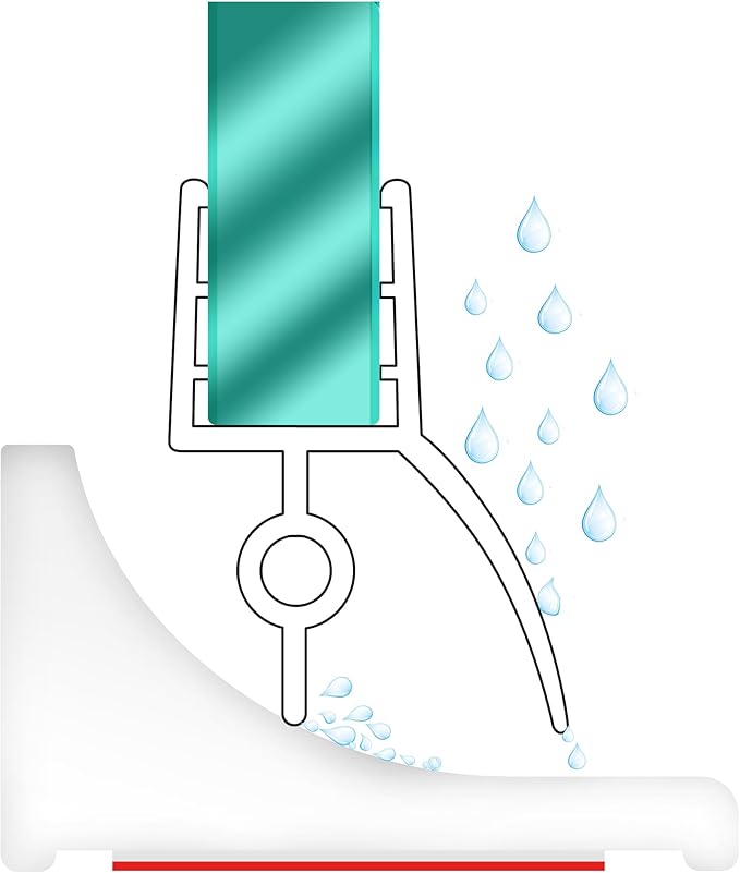 67Inch Shower Threshold Water Dam, Self-Adhesive Silicone Shower Barrier Water Stopper Shower Door Bottom Seal Strip Shower Splash Guard for Bathroom Kitchen Bathtub