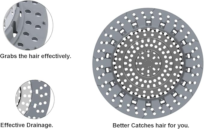 Bathtub Drain Hair Catcher，Bathtub Protector Suitable for Bathroom Bathtub, Pop-Up Drains. (Patented Product)
