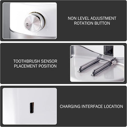 Automatic Toothpaste Dispenser, Smart Sensor Electric Toothpaste Dispenser Wall Mounted with Adjustable Output for Family Bathroom, Heimdekor