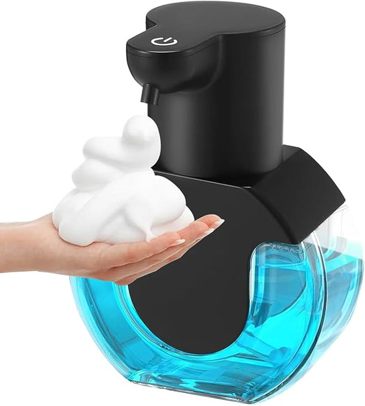 Automatic Soap Dispenser Touchless,14.2oz/420ML Auto Liquid Soap Dispenser,Rechargeabled Wall Mounted Smart Pump for Bathroom Kitchen,Black