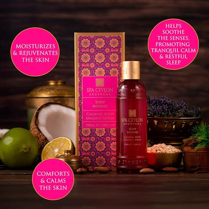 SPA CEYLON Sleep Intense Calming Body Massage Serum for Restful Body Ritual | Organic Massage Serum | Ayurveda
