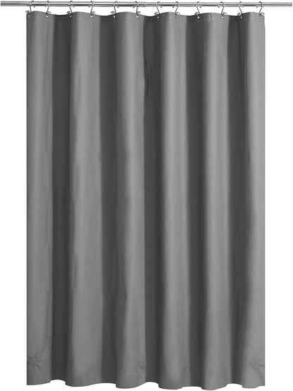Barossa Design Gray Shower Curtain Liner - Premium PEVA Shower Liner for Bathroom, BPA & PVC Free, No Chemical Smell, Lightweight Standard Size Bath Curtain with 3 Magnets, Metal Grommets - Dark Gray