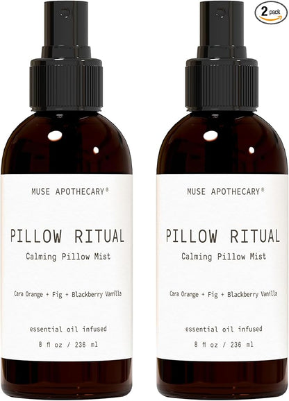 Muse Apothecary Pillow Ritual - Aromatic, Calming and Relaxing Pillow Mist, Linen and Fabric Spray - Infused with Natural Aromatherapy Essential Oils - 8 oz, Cara Orange + Fig + Blackberry Vanilla, 2