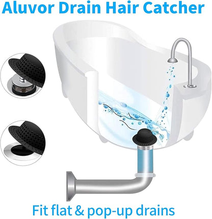 Shower Drain Hair Catcher Bathtub Drain Cover Shower Protector for Pop-Up & Regular Drains
