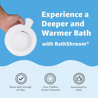 BathShroom BTHSH620 Overflow Drain Cover for Fuller and Warmer Baths, White