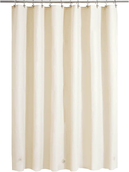 Barossa Design Beige Shower Curtain Liner - Premium PEVA, BPA & PVC Free, No Chemical Smell, Lightweight Standard Size Shower Curtain with 3 Magnets, Metal Grommets - Beige