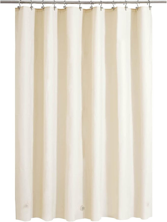 Barossa Design Beige Shower Curtain Liner - Premium PEVA, BPA & PVC Free, No Chemical Smell, Lightweight Standard Size Shower Curtain with 3 Magnets, Metal Grommets - Beige