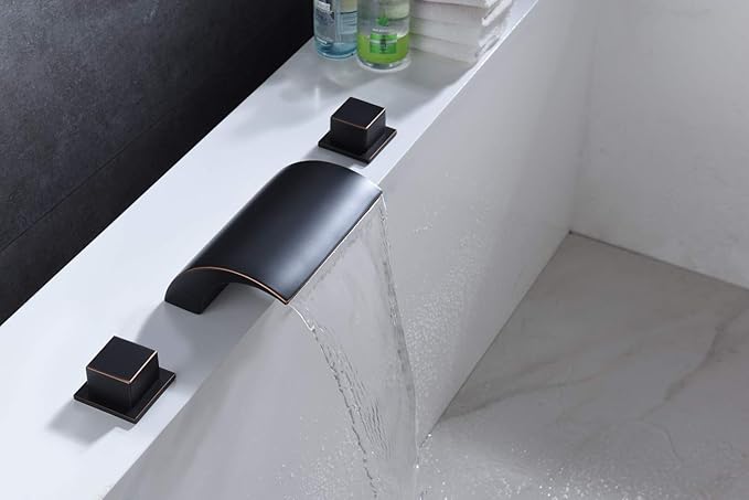 sumerain Roman Tub Faucets Oil Rubbed Bronze,Waterfall Tub Filler Faucet for High Flow