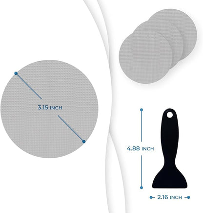 Anti Slip Shower Stickers 24 PCS, Gray Non-Slip Shower Strips for Adults, Premium Adhesive Bath Tub Stickers