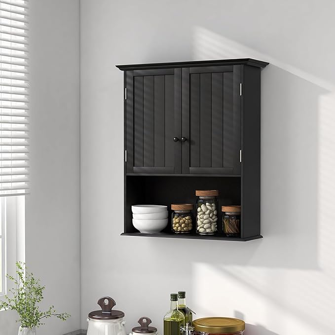 Safeplus 28" H x 23.5" W Wall Mount Medicine Cabinets with Adjustable Shelf and 2-Door for Bathroom Living Room