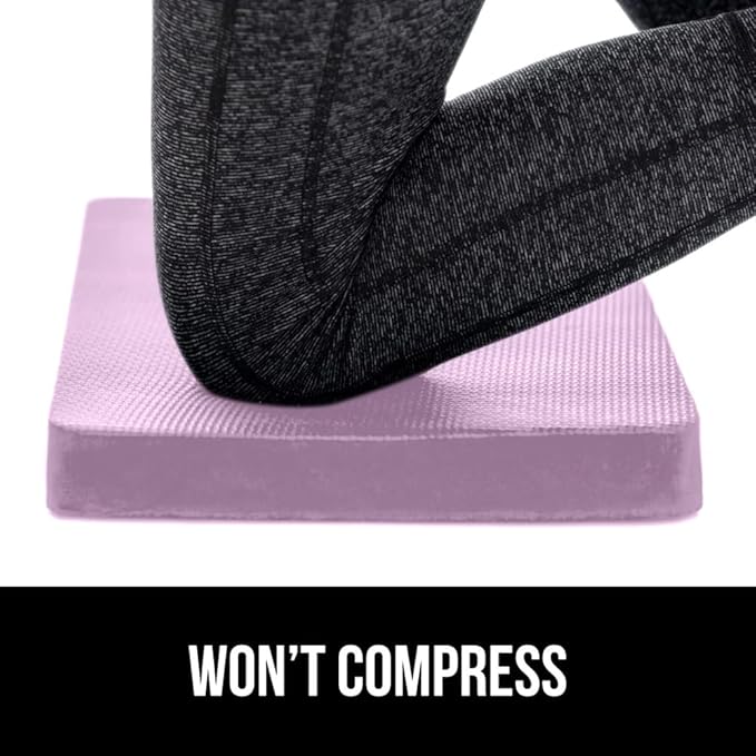 GORILLA GRIP Extra Thick Patent Pending Soft Foam Kneeling Pad, 2 PK, Supportive Large Cushion Knee Pads for Gardening, Baby Bath, Dirt and Water Resistant, Workout and Garden Supplies, 17.5x11 Purple