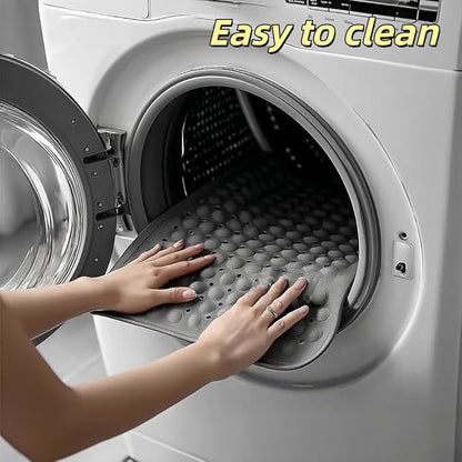 Bath and Shower Safety Mats 27.5x15 inch, Non Slip with Strong Suction Cups for Bathroom Stall and Tub Floor, Extra Large and Machine Washable, Drain Holes Keep Bathtub Clean, Soft on Feet, Grey