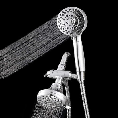 Shower Arm Diverter with Handshower Mount, G1/2 Brass Shower Diverter Valve Bathroom Universal Shower System Replacement for Handheld Shower and Fixed Shower Head(Polished Chrome)
