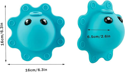 PandaEar Bathtub Overflow Drain Cover, Silicone Bath Tub Drain Stoppers, Bathroom Drain Cover, Blue